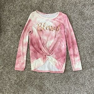 pink “blessed” shirt